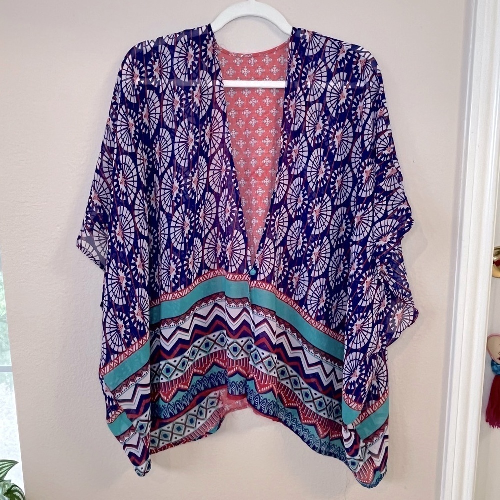 Bohemian Kimono, Chifon Top for Women, One Size.